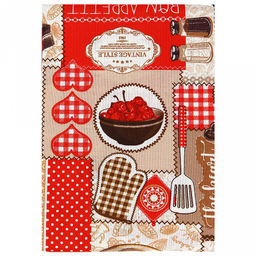 "Kitchen" Скатерть 200х145см, длина стола до 160см, на 6-8 персон, хлопок "Комфорт" 171г/м2, "Домашняя мода" (Россия)