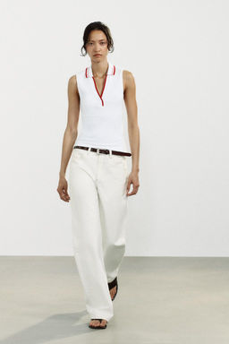 RIBBED POLO SHIRT - Zara фото 17