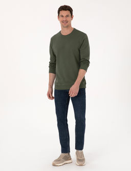 Haki Regular Fit Sweatshirt