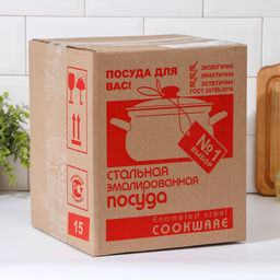 ЭМ_Набор кастрюль Гортензия-Экстра (голубая) (2л,3л,4л) эмаль КМК