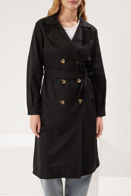 Trendyolmilla Bej Kusakl? Su Itici Uzun Trenckot TWOAW24TR00003  фото 3