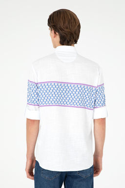 Мужская темно-синяя рубашка с длинным рукавом - U.s. polo assn фото 5