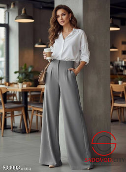 Брюки из плотной костюмной ткани