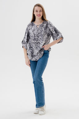 Туника женская из кулирки Полина кобра макси - Амадэль фото 2