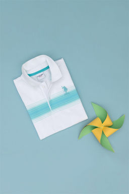 Мятная футболка-поло для мальчика Неожиданная скидка в корзине