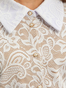 Блузка белый 212230817 - Nota bene фото 8