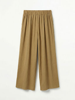 Beli Lastikli Dokulu Kad?n Pileli Pantolon