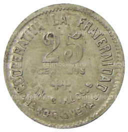 Монета 25 сентимо 1923 года Испания  Барселона