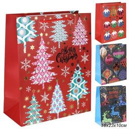 Цена за 12 шт. Пакет подарочный 18x23x10см / 5380M /уп 12/720/Новый год