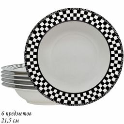 205-418 Набор из 6 глубоких тарелок 22см ENJOY в под.уп.(х6)Фарфор