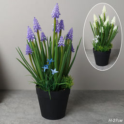 Цветочная композиция Цветы 27 см / KL-05 /уп 12/144/