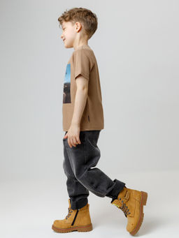 КР 302840/коричневый 1038 к584 фуфайка (футболка) для мал - Crockid фото 4