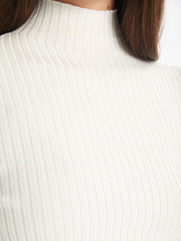 Yar?m Bal?k?? Yaka D?z Uzun Kollu Kad?n Triko Kazak - Waikiki фото 3