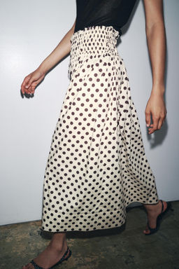 ZW COLLECTION POLKA DOT MIDI SKIRT - Zara фото 2