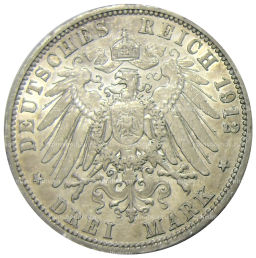 3 марки 1912 года A Германия (Пруссия)