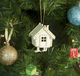 Праздничные новогодние украшения: Избушка на курьих ножках 1013 White