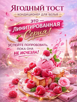 Кондиционер для белья Ягодный Тост 
HYGIENE 
480 мл  фото 7