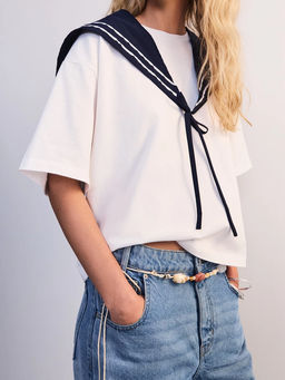 Футболка с шарфом женская / Zarina