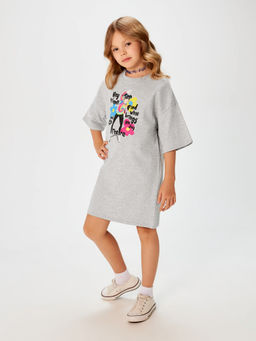 ACOOLA / Платье детское для девочек Bird серый меланж фото 3