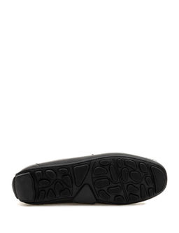 Siyah %100 Deri Loafer Ayakkab_