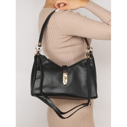 Сумка женская искусственная кожа DJ-СМ 6731-BLACK, 1отд, плечевой ремень, черный SALE 257774 - Adelia фото 5