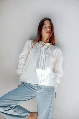 CAMISA ROM?NTICA ZW COLLECTION / Blanco