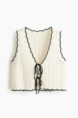 Top de playa efecto crochet