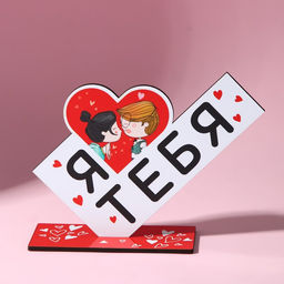 Фигура деревянная, стела Я люблю тебя, 15.5?12.9 см