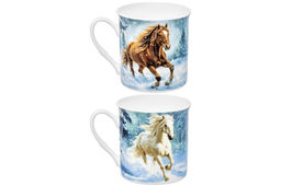 Набор 2 кружек 310 мл 11,5*8,5*9 см Лошадь в снегу, фарфор - Elan gallery фото 6