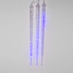 ULD-E3005-300/DTK BLUE IP44 ICICLE Занавес светодиодный фигурный Сосульки, соединяемый, 2,7х0,42м. 10 подвесов. Синий свет. Провод прозрачный. TM Uniel. - Volpe фото 4
