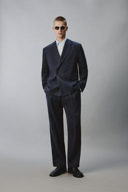 BLAZER CRUZADA TRAJE LINO - ALGOD?N / ?ndigo