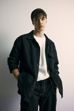 Хлопковая рубашка с длинными рукавами Relax Fit - Defacto фото 3