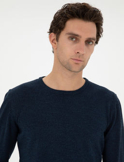 Темно-синий зауженный свитер - Cacharel фото 2