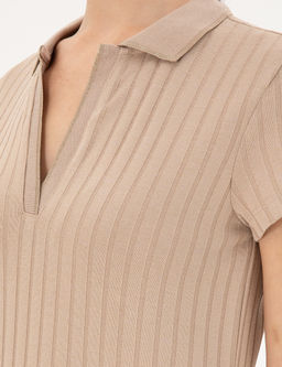 Bej Slim Fit Ti__rt