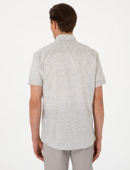 Рубашка Pierre Cardin Regular Fit хаки с льном