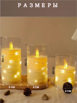 Свечи 3шт (с пультом) (3642)