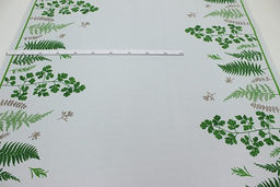Рогожка Лесная ботаника-листья по кайме, ш.1.5м, хлопок-100%, 170гр/м.кв - Купава фото 7