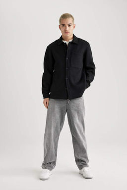 Стеганая куртка-рубашка стандартного кроя с длинными рукавами - Defacto фото 5