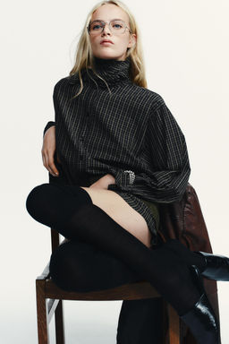 CHECK SHIRT WITH COTTON SCARF - Zara фото 7