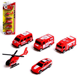 Набор машин Пожарная служба, 5 штук - Simaland фото 2