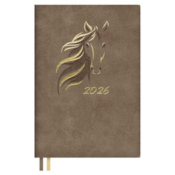 Ежедневник датированный 2026 ESCALADA, А5, 176 л., арт. 70268/ 15 ЗАМША БЕЖЕВЫЙ