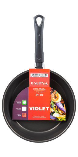 Сковорода 240мм без крышки, 1 ручка Сплав А5 3672413 (серия ВИОЛЕТ)