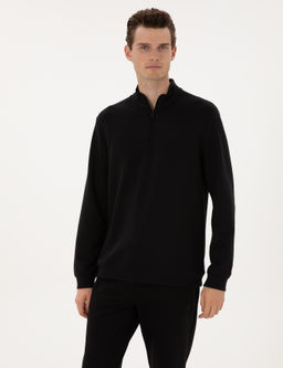 Siyah Regular Fit Sweatshirt - Pierre cardin фото 3