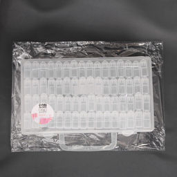 Органайзер для хранения мелочей, 64 баночки, 13×22×5 см, с наклейками, прозрачный