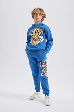 Толстовка с капюшоном для мальчиков NBA Los Angeles Lakers - Defacto фото 5