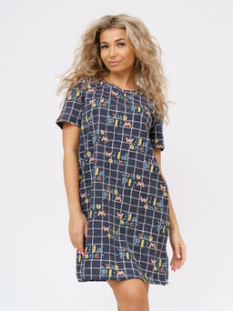 858 Туника "Клетка/фуме"