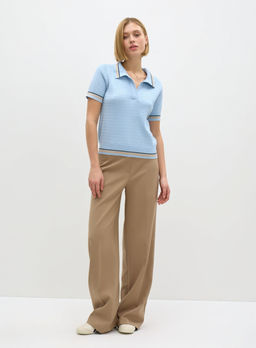 Conso/KJS 240702 - blue/beige Джемпер женский
