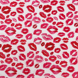 Цена за 2 шт. Бумага упаковочная крафт Поцелуи, 2 листа 50?70 см