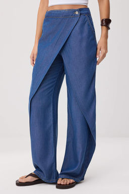 Mavi Bel Detayl_ Y_ksek Bel Wide Leg Jeans TWOSS26JE00319 - Trendyolmilla фото 3