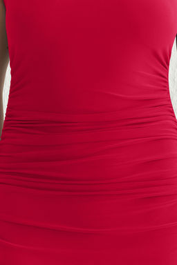 K?rm?z? Etek Ucu F?rf?r Detayl? Orme S?k Abiye Gece Mezuniyet Elbisesi TPRSS25EL00005